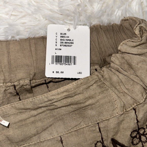 Free People Westover Embroidered Shorts in sand size large - Picture 5 of 6